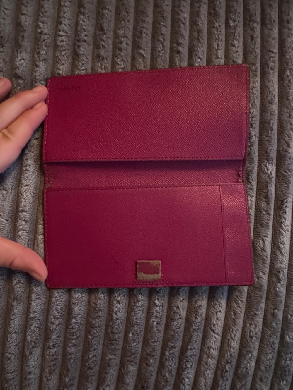 Coach Embossed Leather Long Wallet - Red - Picture 6 of 6